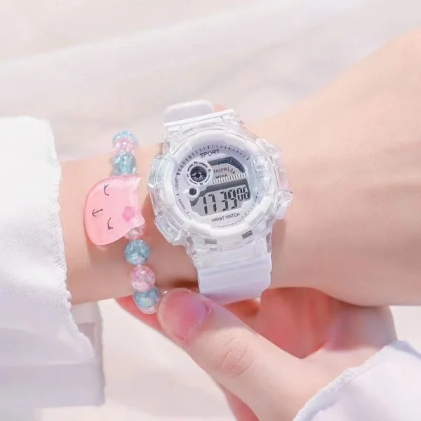 นาฬิกาข้อมืออิเล็กทรอนิกส์ สีแคนดี้ เรืองแสง - Image 3