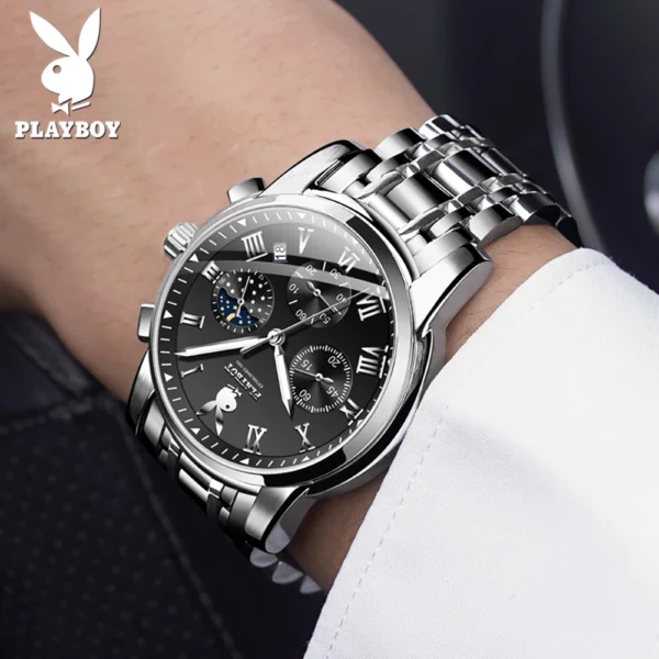 PLAYBOY สปอตสินค้า นาฬิกาผู้ชาย กันน้ำ ธุรกิจ พร้อมกล่อง