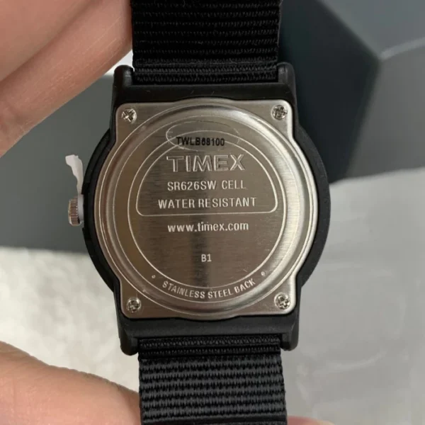 Timex TWLB68100 Camper Camo นาฬิกาข้อมือผู้ชายและผู้หญิงสีดำ หน้าปัด 34 มม. - Image 3