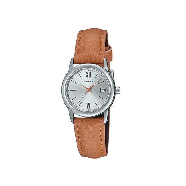 นาฬิกาข้อมือ CASIO รุ่น LTP-V002L-7B3UDF สายหนัง สีน้ำตาล